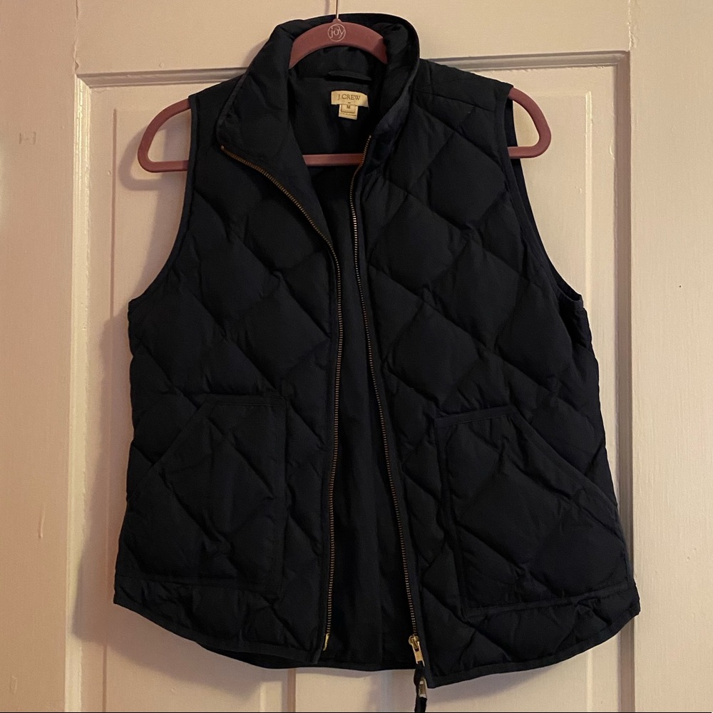J Crew Mercantile Quilted Puffer Vest- Navy